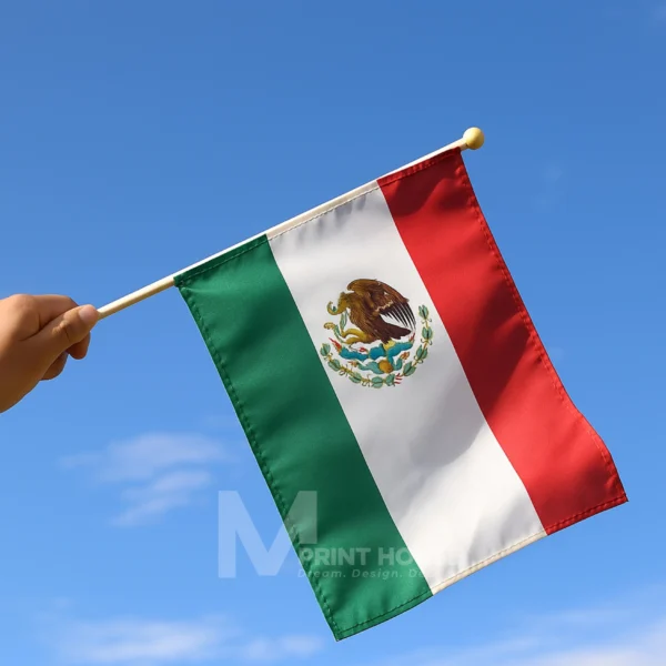 Hand Waving Pole Flags